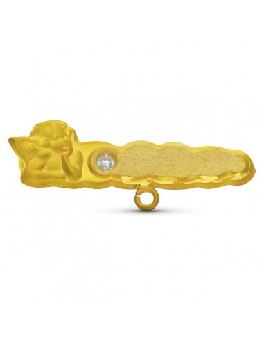 18K ALFILER ORO AMARILLO BEBE ANGEL CIRCONITA 27X9 MM