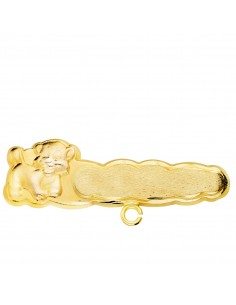 18K ALFILER ORO AMARILLO LEON TALLADO 28X8 MM
