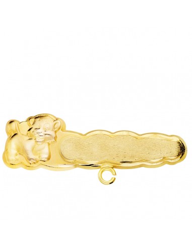 18K ALFILER ORO AMARILLO LEON TALLADO 28X8 MM