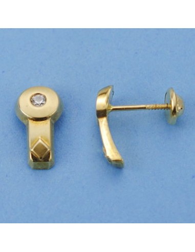 18K PENDIENTES ORO AMARILLO CIRCULO. 11 X 6 MM.