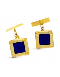 18K GEMELOS ORO AMARILLO CUADRADOS 15X15 MM