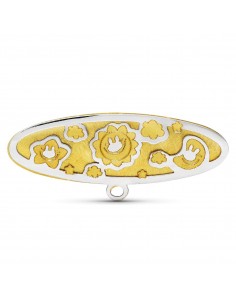 18K ALFILER ORO BICOLOR 28X9 MM