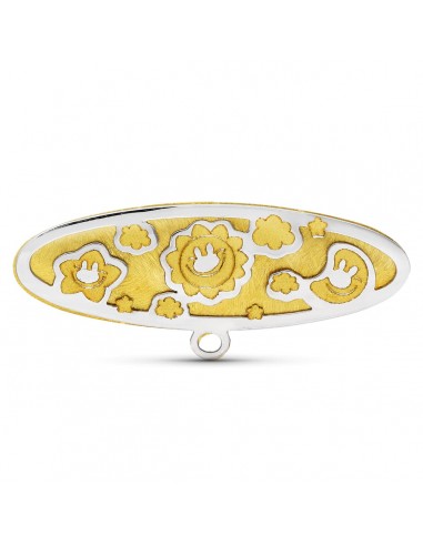 18K ALFILER ORO BICOLOR 28X9 MM
