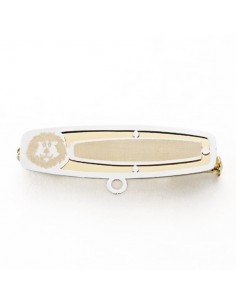 18K ALFILER ORO BICOLOR LEON. 27X11 MM