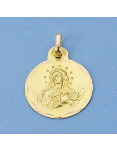 18K MEDALLA VIRGEN PURISIMA 17 MM