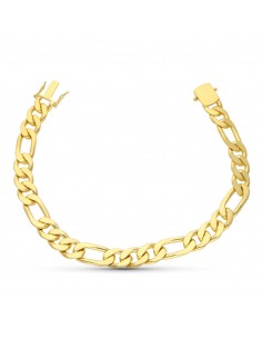18K PULSERA ORO AMARILLO MACIZA. 21,5 CM. 8 MM