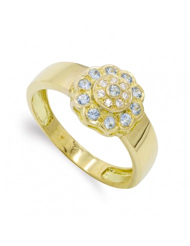 18K SORTIJA ORO AMARILLO MACIZA CON CUAJO DE CIRCONITAS. ANCHO: 10 5 MM