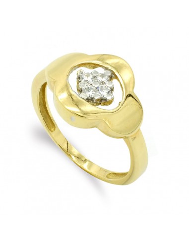 18K SORTIJA ORO BICOLOR FLOR