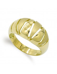 18K SORTIJA ORO AMARILLO MATE Y BRILLO. ANCHO: 11MM
