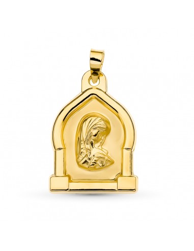 18K MEDALLA ORO AMARILLO VIRGEN NIÑA. 23 X 17 MM.