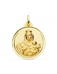 18K MEDALLA VIRGEN DEL CARMEN BISEL 28 MM 6,20 GRS.