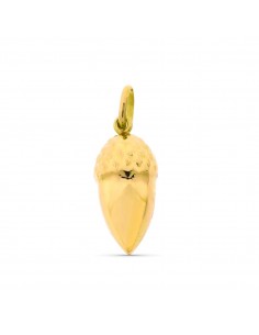 18K COLGANTE ORO AMARILLO BELLOTA 14X6 MM