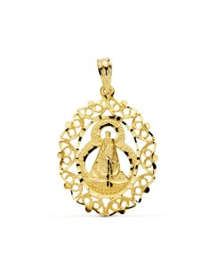 18K MEDALLA VIRGEN DE LA CABEZA CERCO 28 X 21 MM