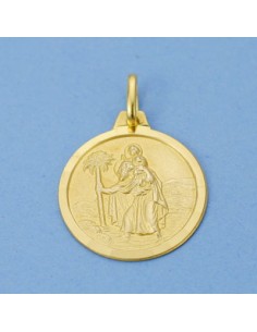 18K MEDALLA SAN CRISTOBAL 18 MM