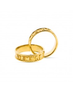 18K COLGANTE ORO AMARILLO ALIANZAS 10 MM DIAMETRO.