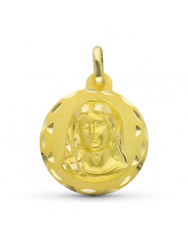 18K MEDALLA ORO AMARILLO VIRGEN NIÑA 18 MM.