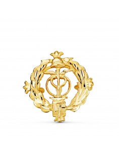 18K INSIGNIA ORO AMARILLO AGENTE COMERCIAL. 16 X 16 MM