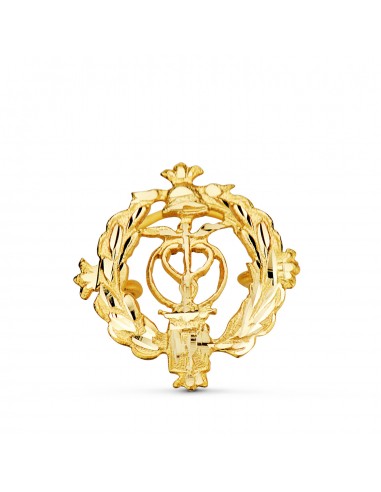 18K INSIGNIA ORO AMARILLO AGENTE COMERCIAL. 16 X 16 MM