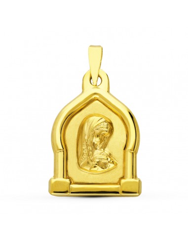 18K MEDALLA ORO AMARILLO VIRGEN NIÑA. 24 X 17 MM.