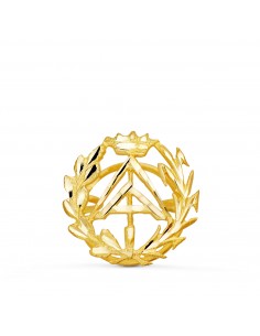 18K INSIGNIA ORO AMARILLO APAREJADOR ( ARQUITECTO TECNICO )16 X 15 MM