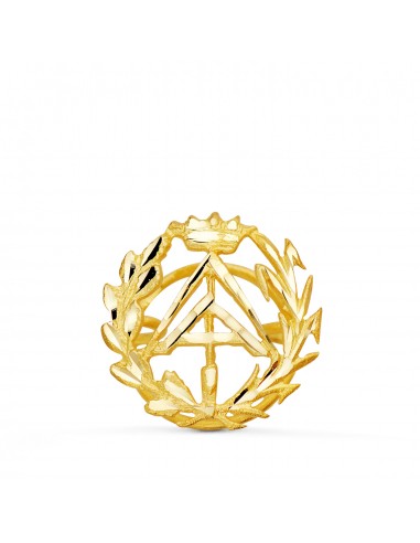 18K INSIGNIA ORO AMARILLO APAREJADOR ( ARQUITECTO TECNICO )16 X 15 MM