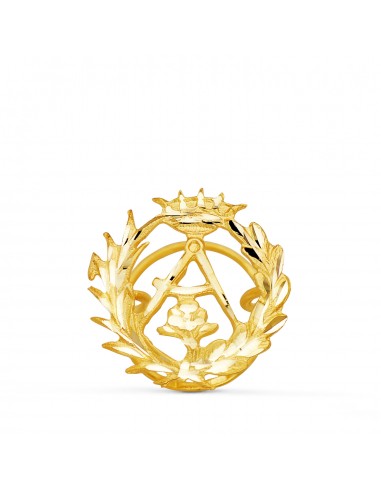 18K INSIGNIA ORO AMARILLO ARQUITECTURA. 16 X 16 MM