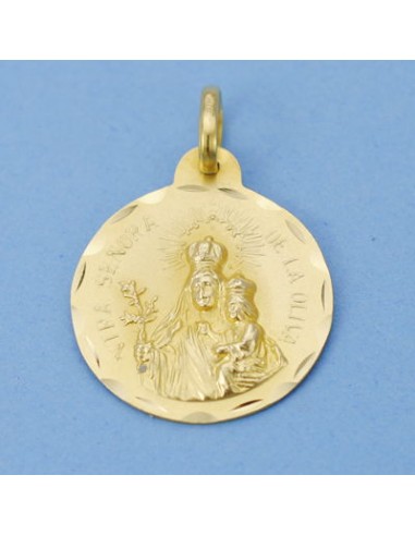 18K MEDALLA VIRGEN DE LA OLIVA 20 MM