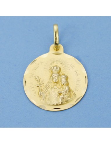 18K MEDALLA VIRGEN DE LA OLIVA 18 MM