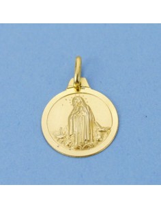 18K MEDALLA VIRGEN DE FATIMA. 12 MM. 1.25 GRS@