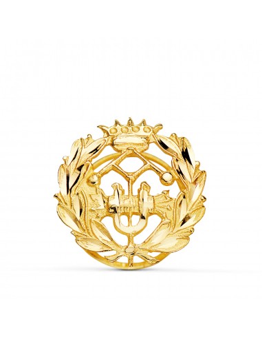 18K INSIGNIA ORO AMARILLO INGENIERO INDUSTRIAL. 15 X 15 MM