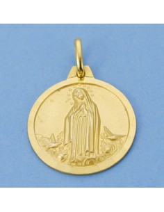 18K MEDALLA VIRGEN DE FATIMA 18 MM