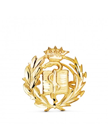18K INSIGNIA ORO AMARILLO MEDICINA. 16 X 15 MM