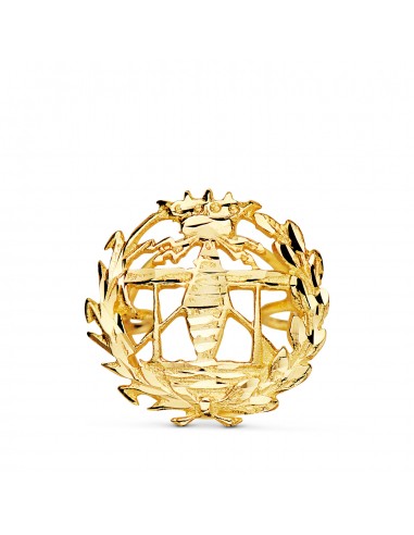 18K INSIGNIA ORO AMARILLO INGENIERO TELECOMUNICACION. 16 X 15 MM