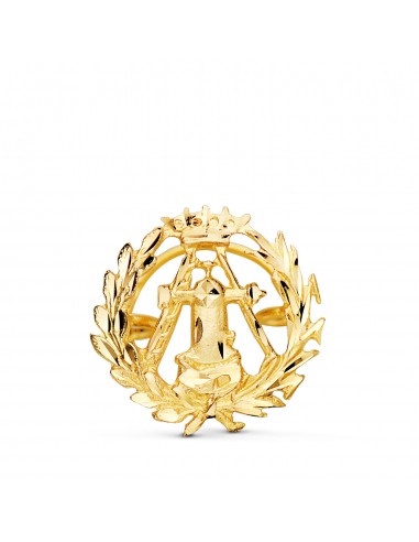 18K INSIGNIA ORO AMARILLO TOPOGRAFO. 16 X 16 MM