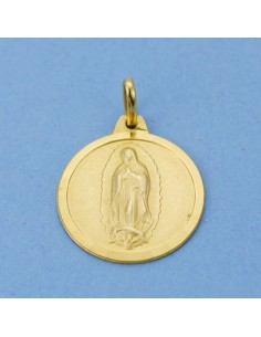 18K MEDALLA VIRGEN DE GUADALUPE. 18MM.2.75GRS@