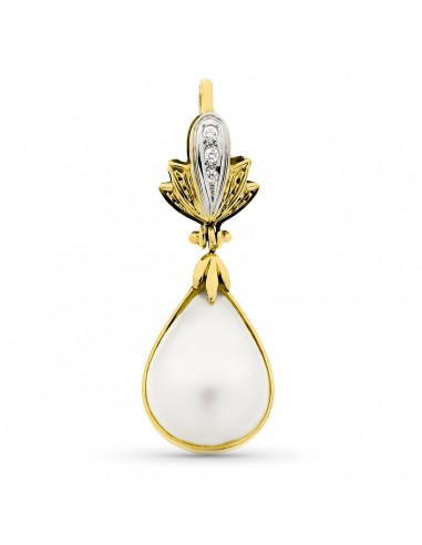 18K COLGANTE ORO BICOLOR JAPONESA 36X14 MM
