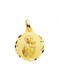 18K VIRGEN DEL CARMEN TALLADA 18 MM