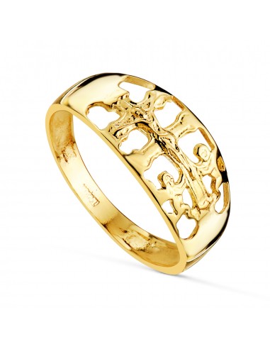 18K SORTIJA ORO AMARILLO CARAVACA. ANCHO: 8 MM