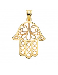 18K COLGANTE MANO FATIMA 32 X 29 MM