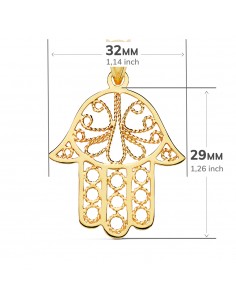 18K COLGANTE MANO FATIMA 32 X 29 MM 2