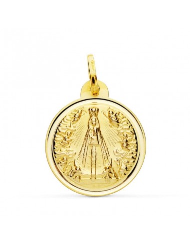 9K MEDALLA ORO AMARILLO NUESTRA SEÑORA DE BEGOÑA 20 MM