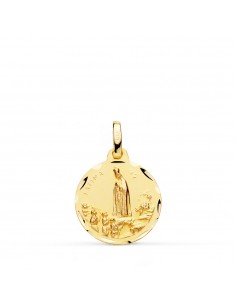 9K MEDALLA ORO AMARILLO VIRGEN DE FATIMA 9K 16 MM