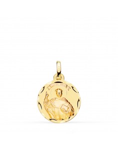 9K MEDALLA ORO AMARILLO SAN VICENTE FERRER TALLADA 16 MM