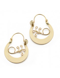 9K CRIOLLAS ORO AMARILLO CANARIA 29X24 MM