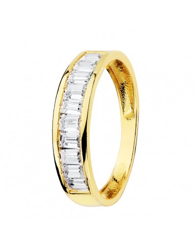 9K SORTIJA ORO AMARILLO CIRCONITA BARRITAS. ANCHO: 4 5 MM