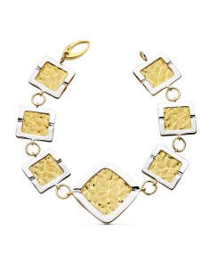 18K PULSERA BICOLOR LASER 19,5CM