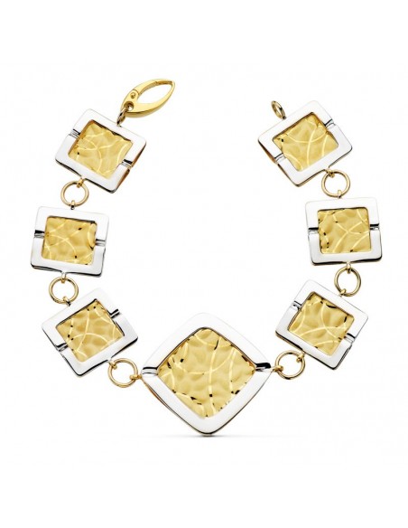 18K PULSERA BICOLOR LASER 19,5CM