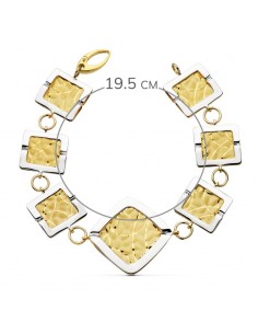 18K PULSERA BICOLOR LASER 19,5CM 2