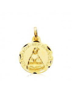 18K MEDALLA VIRGEN DE ALTAGRACIA 16 MM