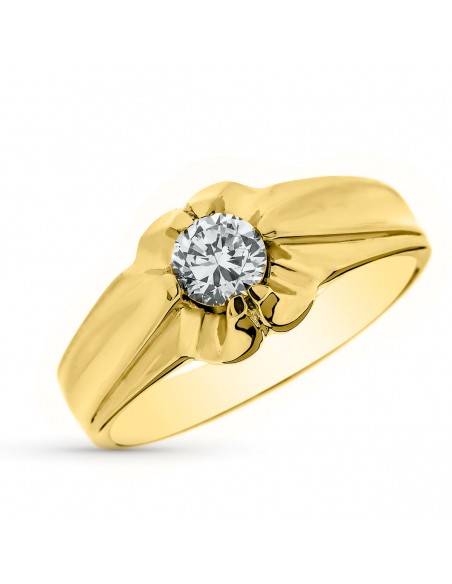18K SOLITARIO CABALLERO 4.50 GRS. 5 MM.